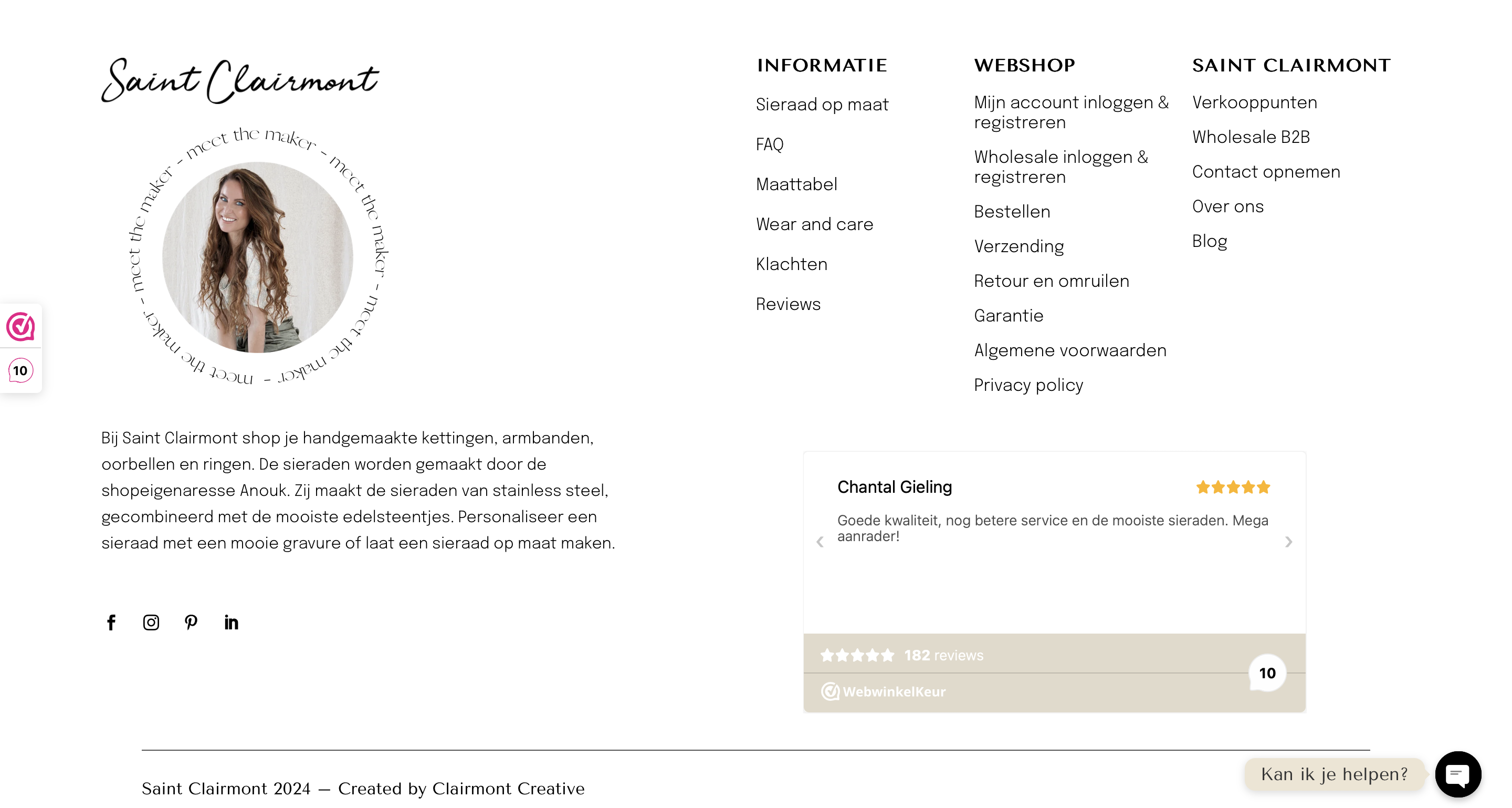 footer saint clairmont