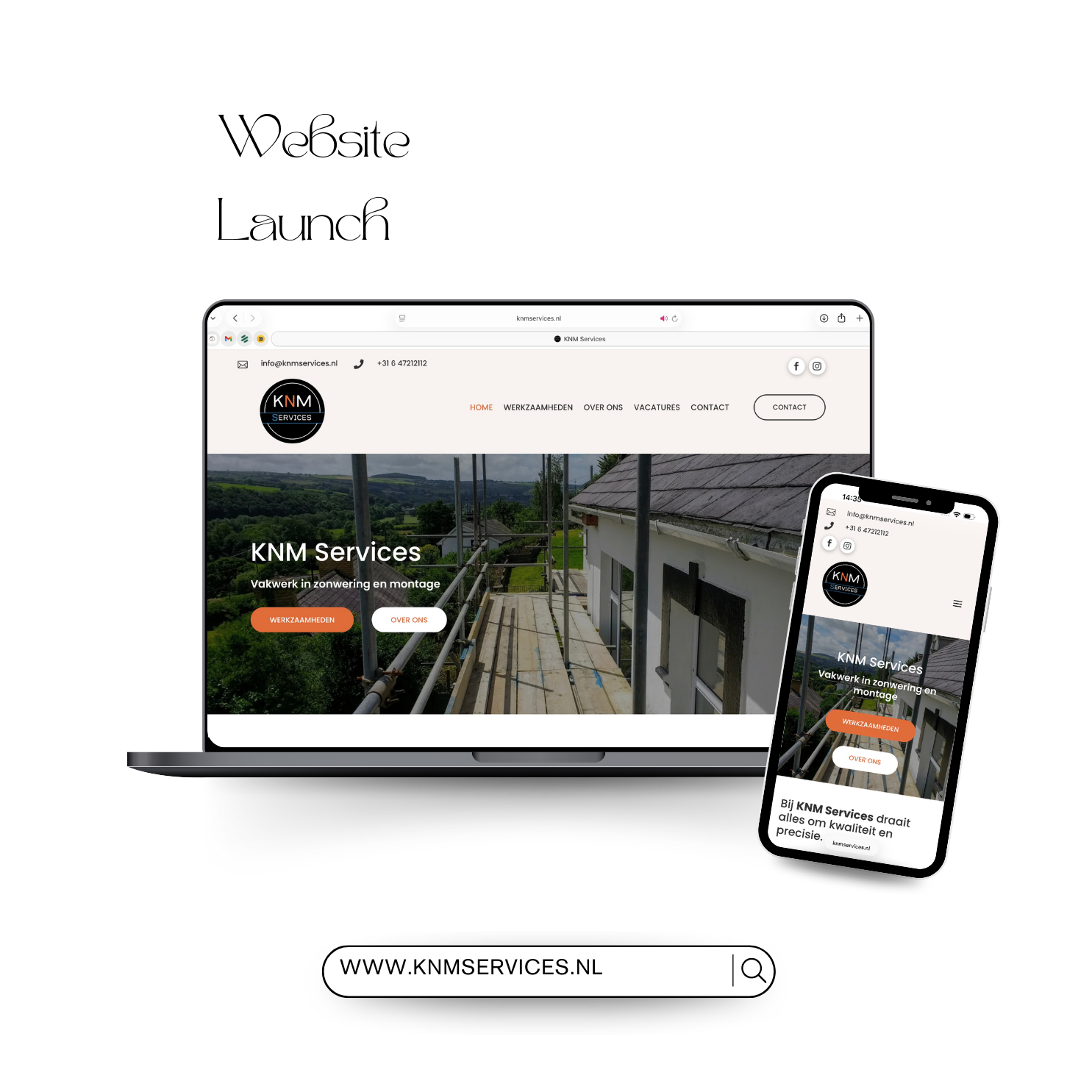 KNM Services website ontwerp KNM Services website ontwerp